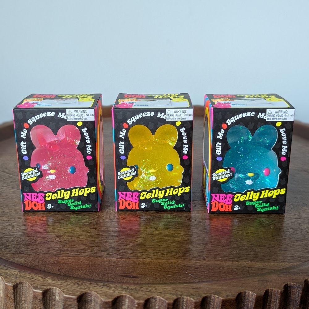 NEW RANDOM NeeDoh JELLY HOPS Scented Glitter Bunny Squishy NEE DOH Easter ( 1 )